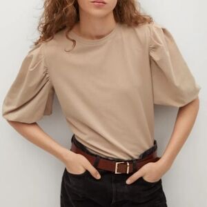 Mango puff sleeve t shirt